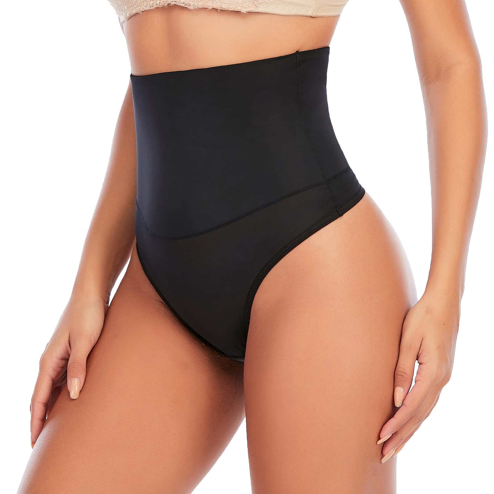 Werena Tummy Control Thong Shapewear for Women Seamless Shaping Novelty Thong Panties Body Shaper Underwear