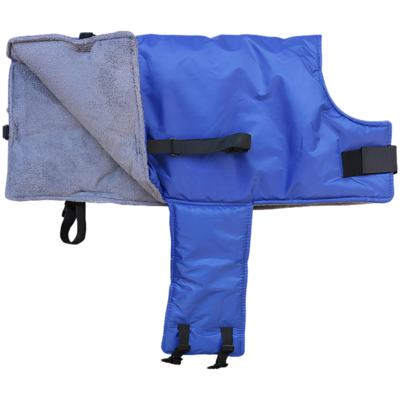Abrigo protector de pantorrilla cortavientos con rayas reflectantes de seguridad 1
