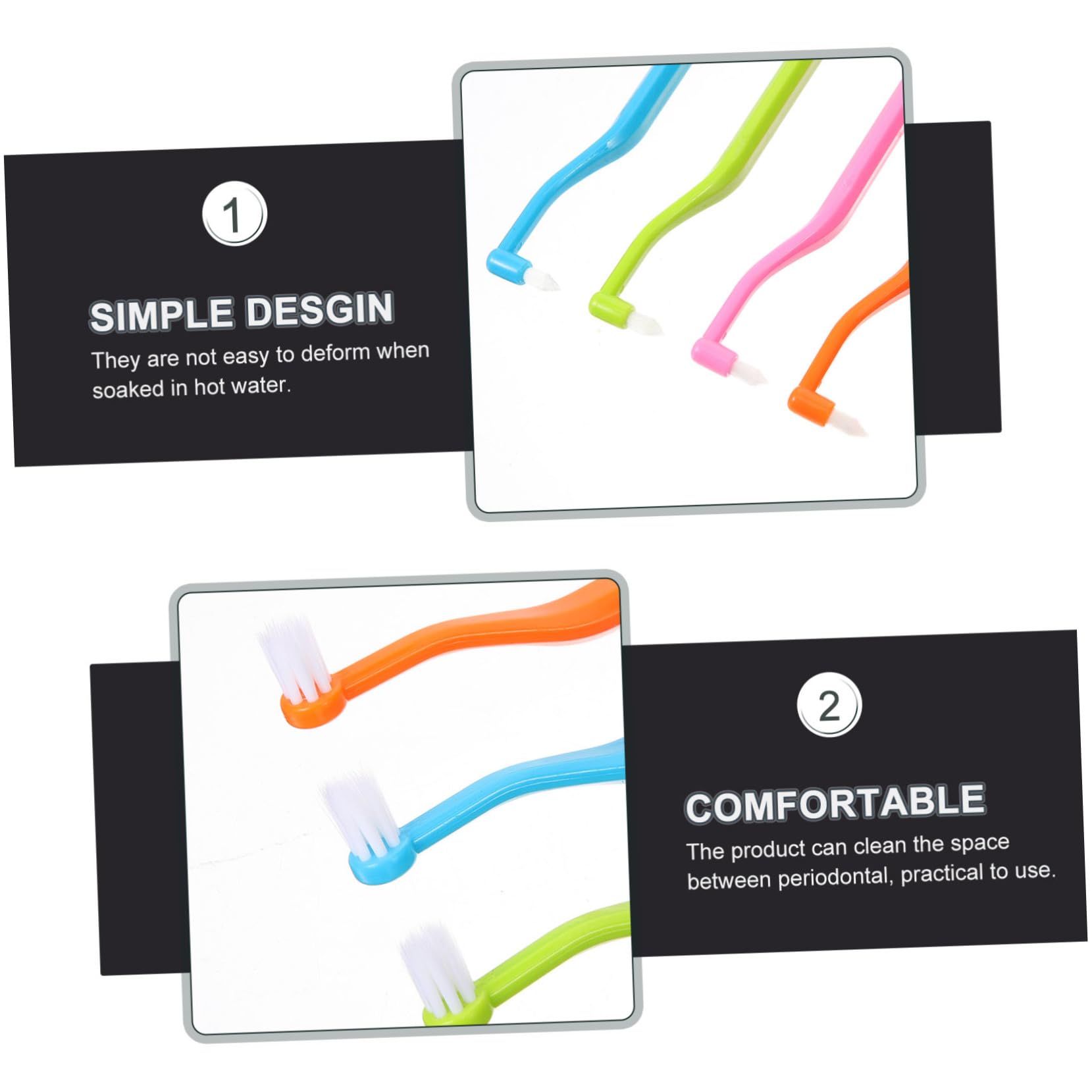 Healeved 5 Set Di Spazzolini Manuali Interspaziali Spazzolini Per Gengive A Doppia Estremità Spazzolini Conici Per Uso Quotidiano Resistenti Allusura Per Apparecchi Ortodontici 4 Pezzi * 5
