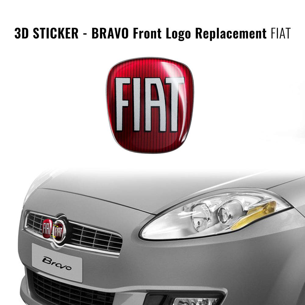 Adesivo Fiat 3D Ricambio Logo Anteriore per Bravo