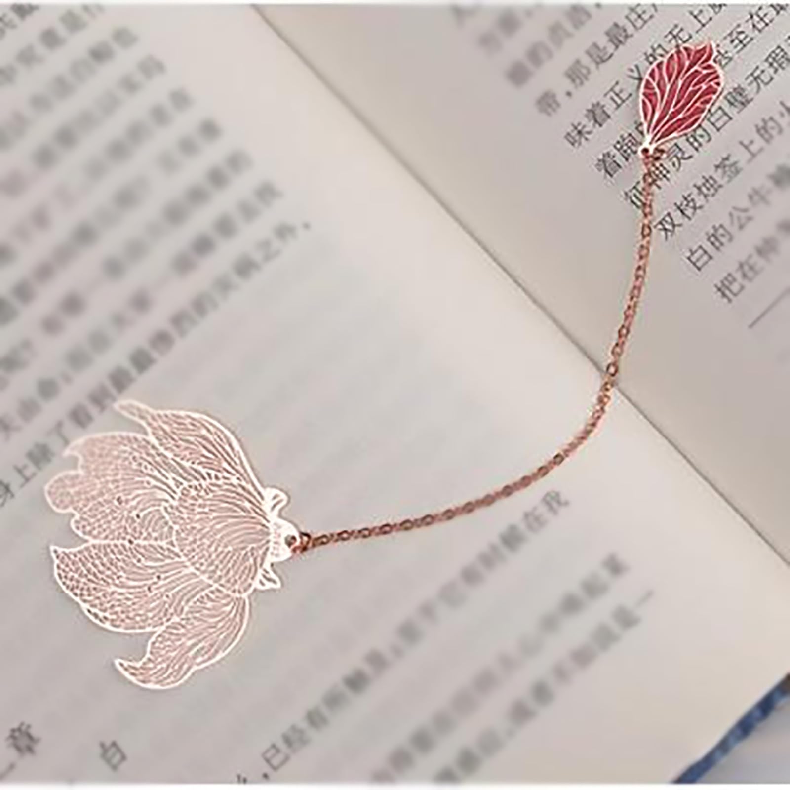Zakładka w książce,Begonia Metal Copper Artistic Bookmark z żyłkami botanicznymi i kwiatowymi