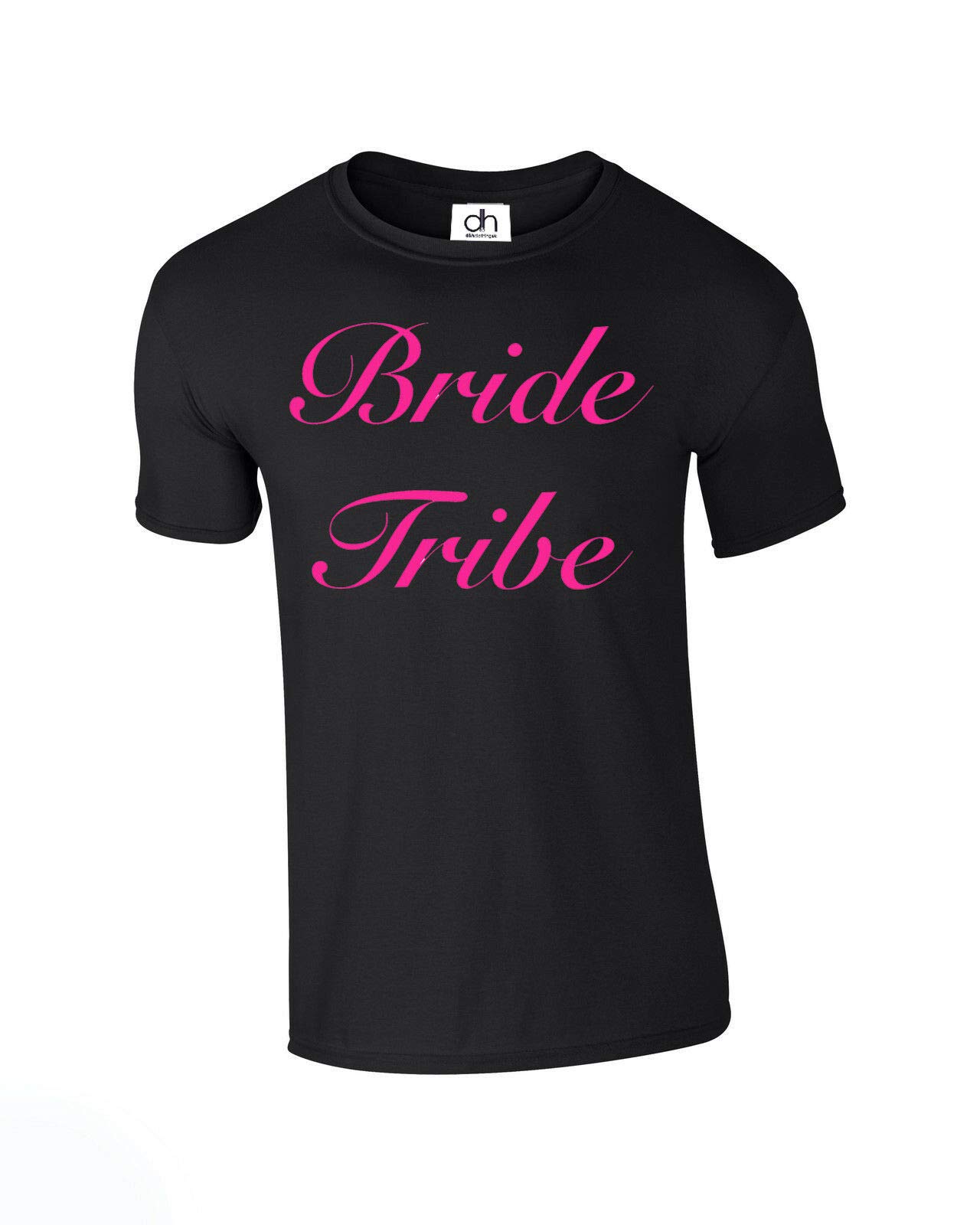 Bride Tribe Brides Entourage Team Bride to Be Wedding Favours Keepsake Hen Night Party T-Shirt Unisex Fit 4 Colours XS-3XL Black