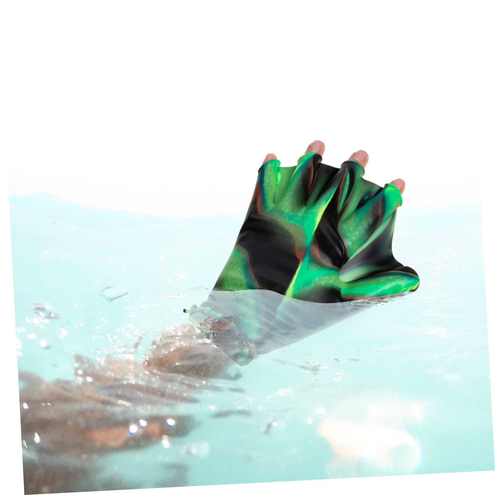 Hemoton Swimming Paddles for Hands Diving Gloves Lap Water Fitness Gloves Silicone Adult