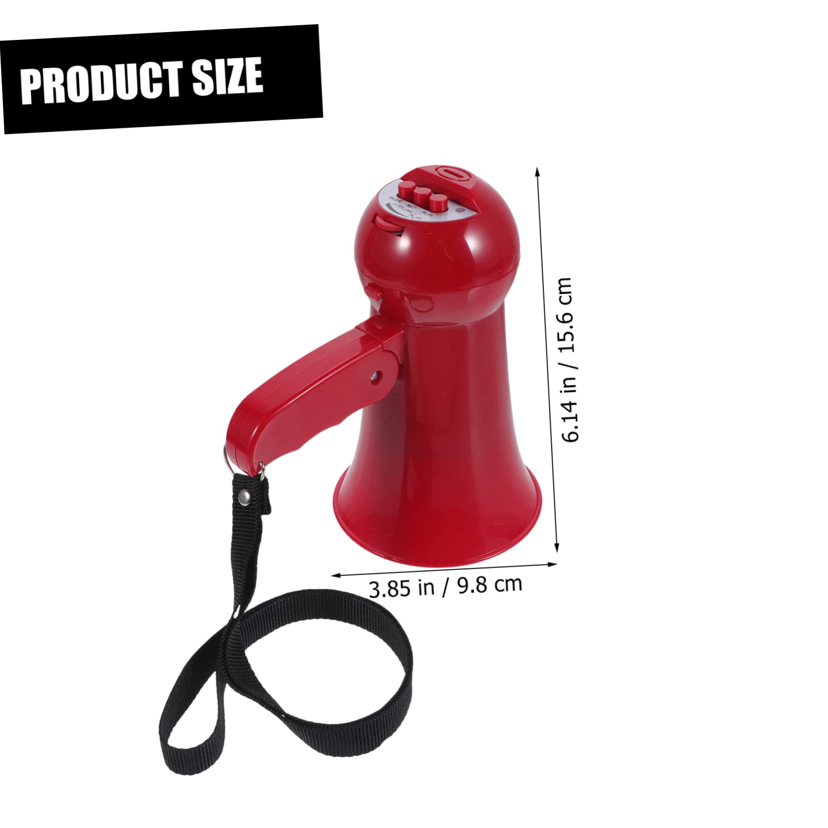 ibasenice Megafono Portatile con Volume e Registrazione per Sportivi e Cheerleading Design Ergonomico e Maniglia Ricaricabile USB
