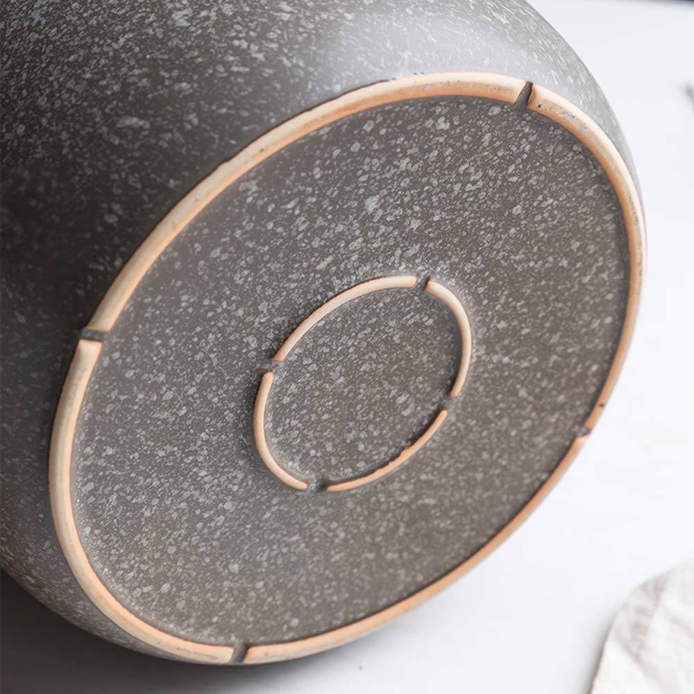 Casseruola in Pietra Antiaderente con Coperchio in Vetro Pentola Rotonda in Ceramica casseruola lenta Resistente al Calore (2,7 l)