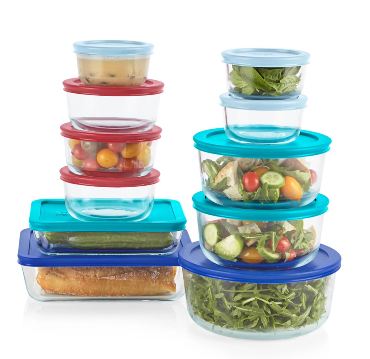 Pyrex 22-teiliges Glas-Frischhalteset
