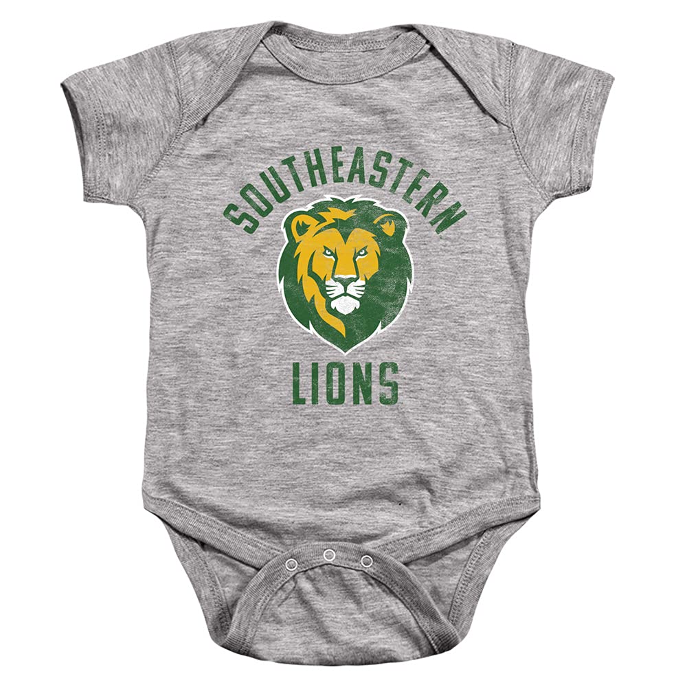 Southeastern Louisiana University Official Southeastern Lions Logo Unisex Infant Snap Suit for Baby,Athletic Heather, 6 Months