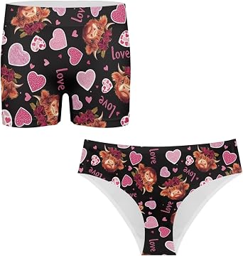 Funny Matching Underwear for Couples-His and Her Underwear Set Memorial Day Gif