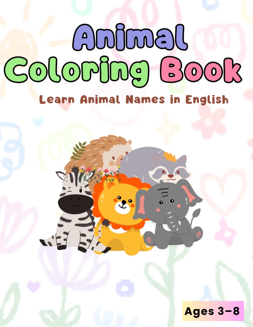 Animal Coloring Book: Learn Animal Names in English