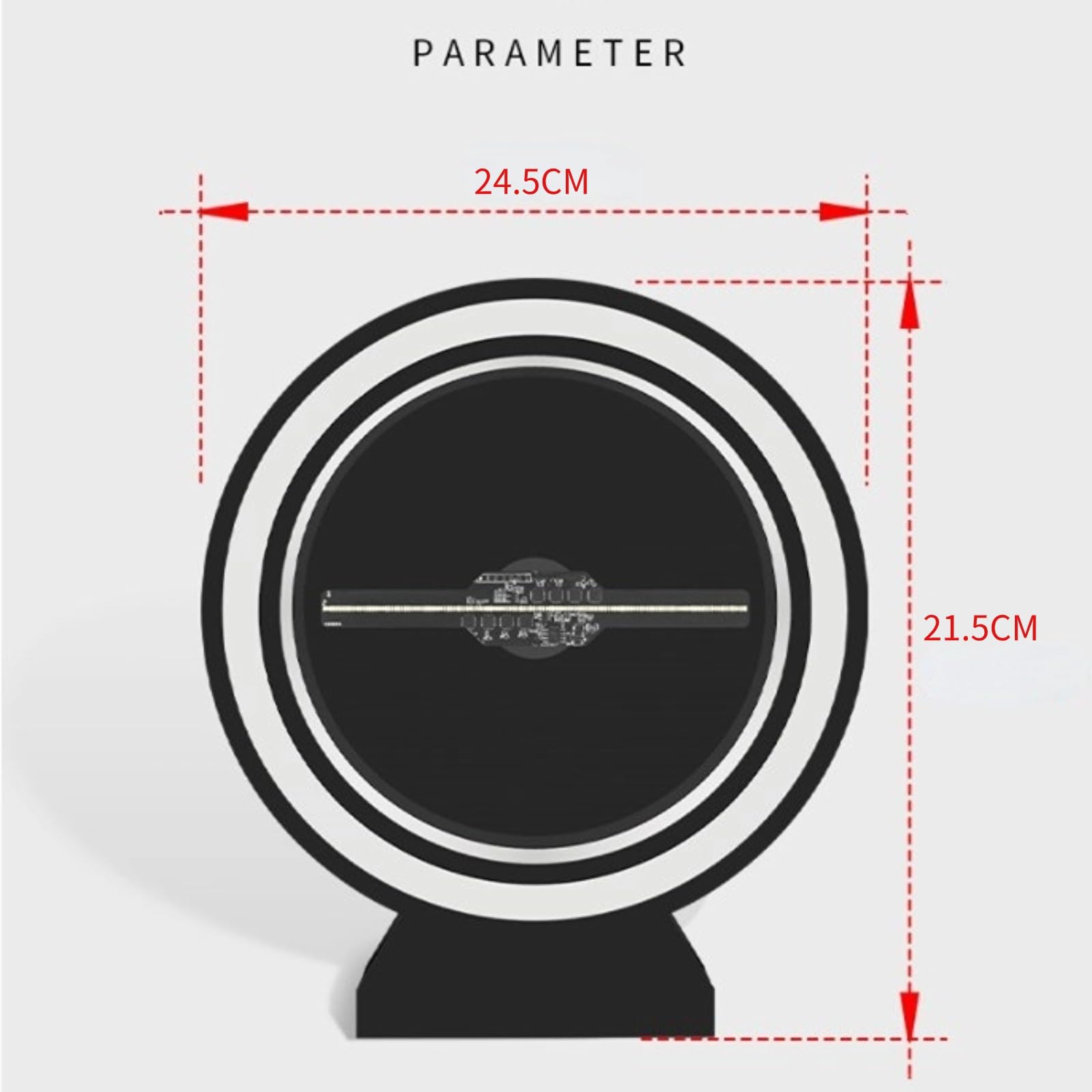 3D-Hologramm-Lüfter, 2000 X 128 Holografischer Projektions-WiFi-Projektor mit Runder Schutzhülle, 3D-Werbeplayer für Werbeschilder in Geschäften, Geschäften, Partys, Bars