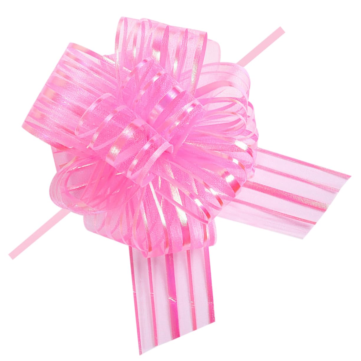 Beavorty 36 Stk Hochzeitsgeschenke Bögen Organza-Zugschleife Bögen als ribbon ripsband Weihnachtsbaumschleifen ziehen Sie Bögen für Hochzeitsschleifen Dekoration Rosa