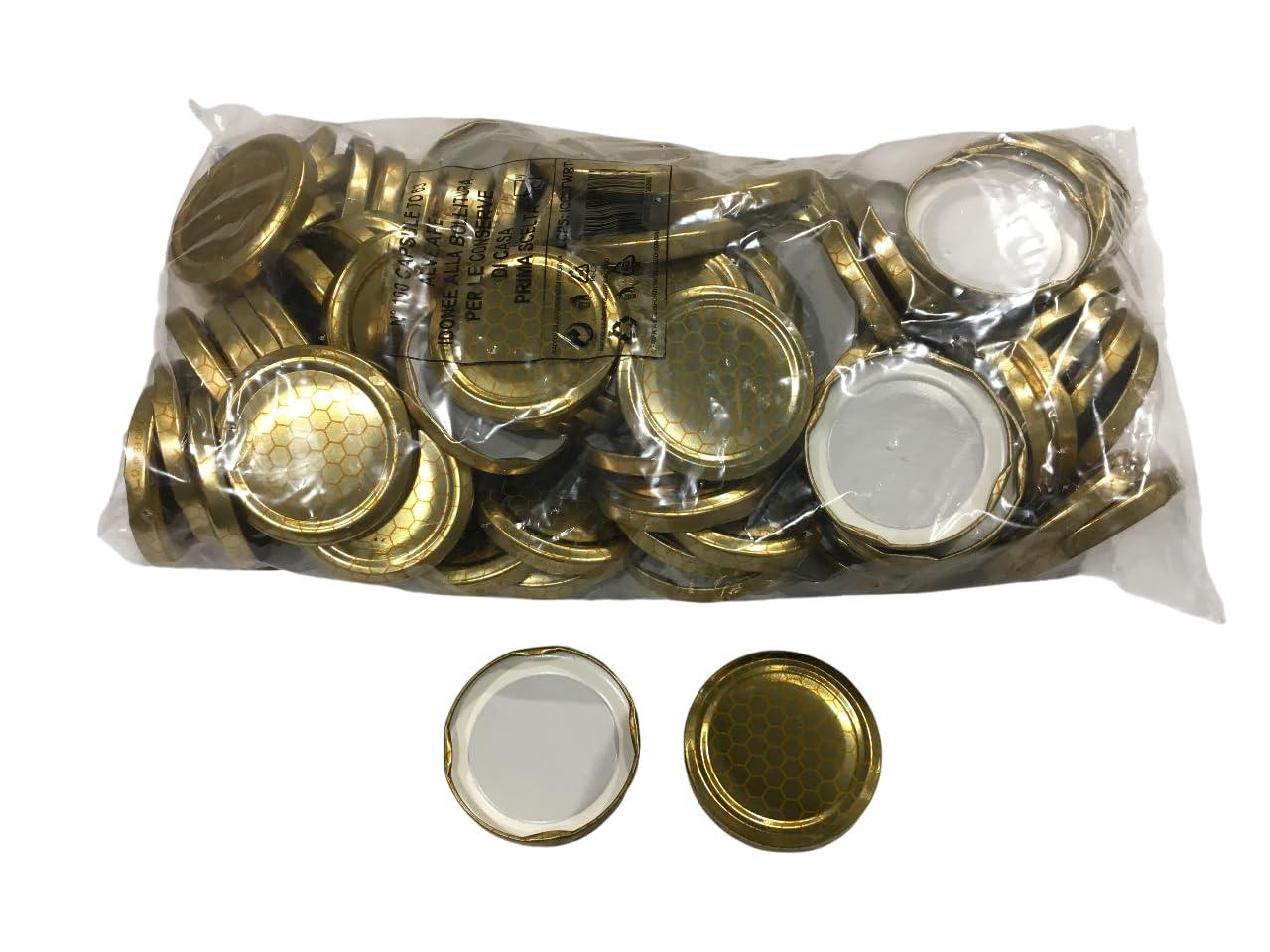 Capsule de 63 mm de diamètre pour pot de miel de 250 g (paquet de 100 pièces)