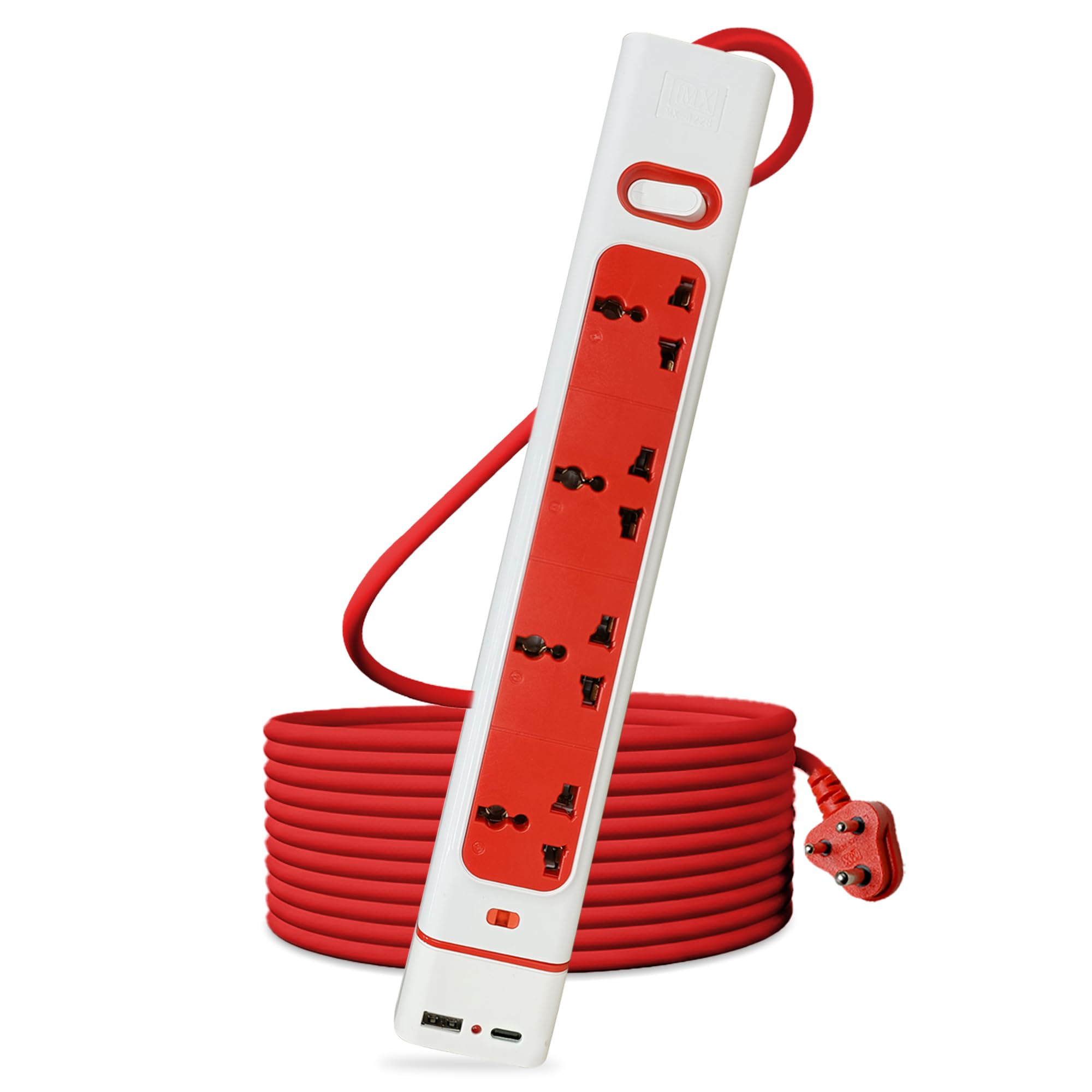 MX Extension Board with 18W USB C GaN Charger 4 International Power Sockets, 2500W Output, 10 feet/ 3 Meters Long Cable, Wall Mount Option, Supports Laptop Charging for Office, Home Appliances-image-26