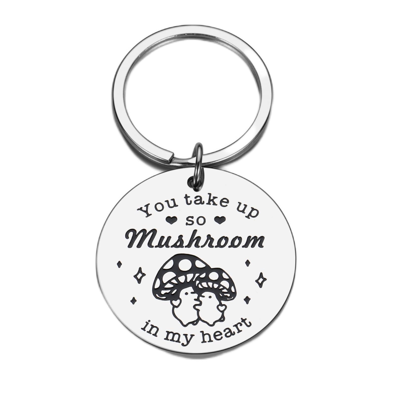 XPENMULBOJACute Keychain for Boyfriend Girlfriend Mushroom Love Birthday Anniversary for Him Her Christmas Valentine's Day for Women Men Wife Husband Marriage Gift Mushroom Love Gifts