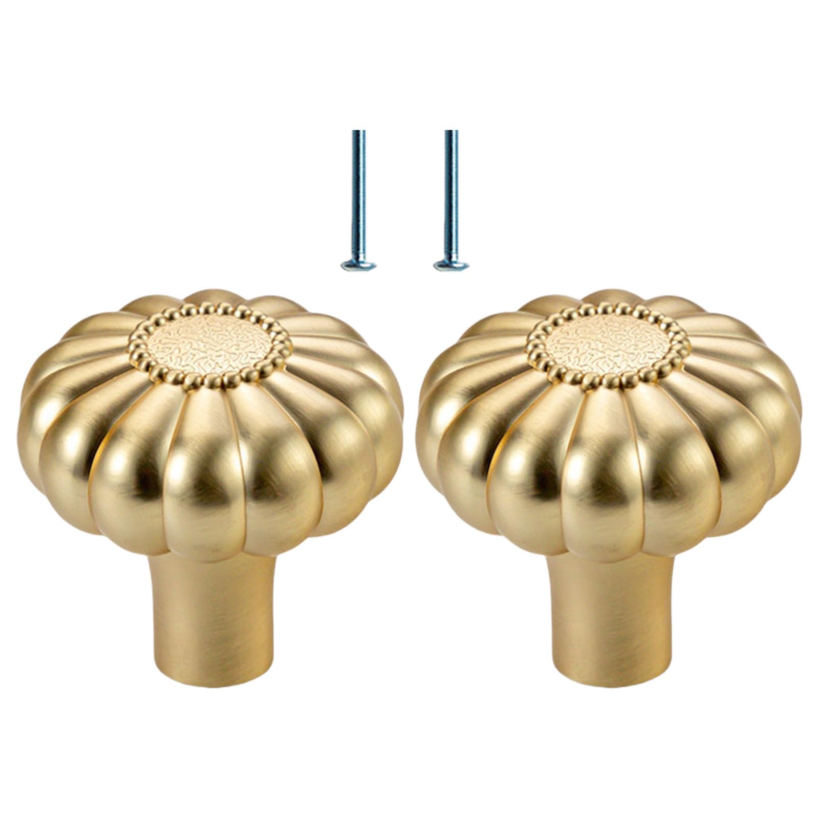 Alloneslife Single Hole Copper B 2Pieces Elegant Brushed Gold Drawer Pull Zines Alloy Materials Cabinet Handle Portable For Stylish Home Interior Elegant Furniture Handle