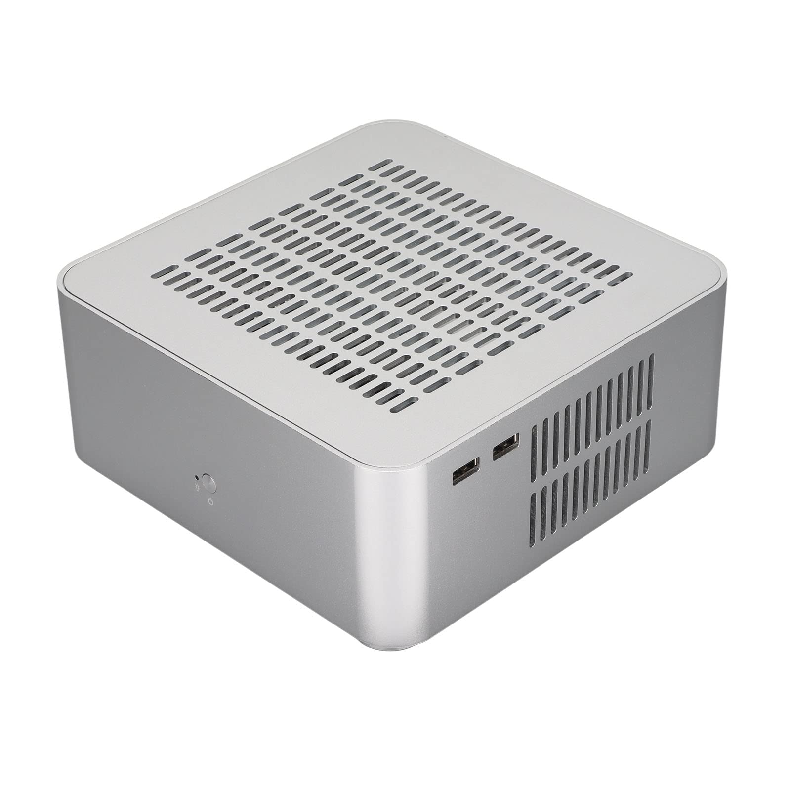 Cosiki Custodia per Computer Desktop Custodia Compatta Mini ITX Design Raffinato per Videogiochi Domestici Lega di Alluminio 7,8 Pollici