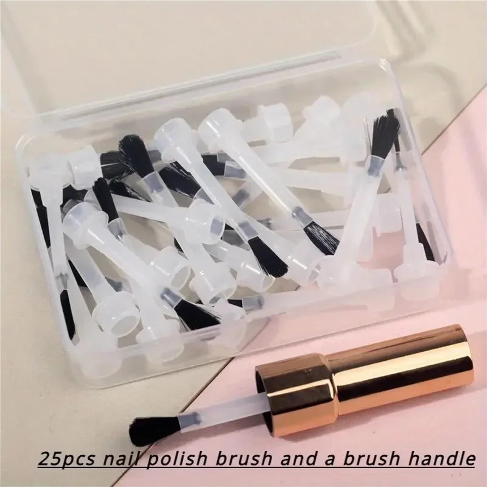Pennelli unghie 66 pezzi/25 pezzi di pennelli for smalto for unghie, testine di ricambio, applicatori, strumenti for manicure per il Fai Da Te(66pcs set)