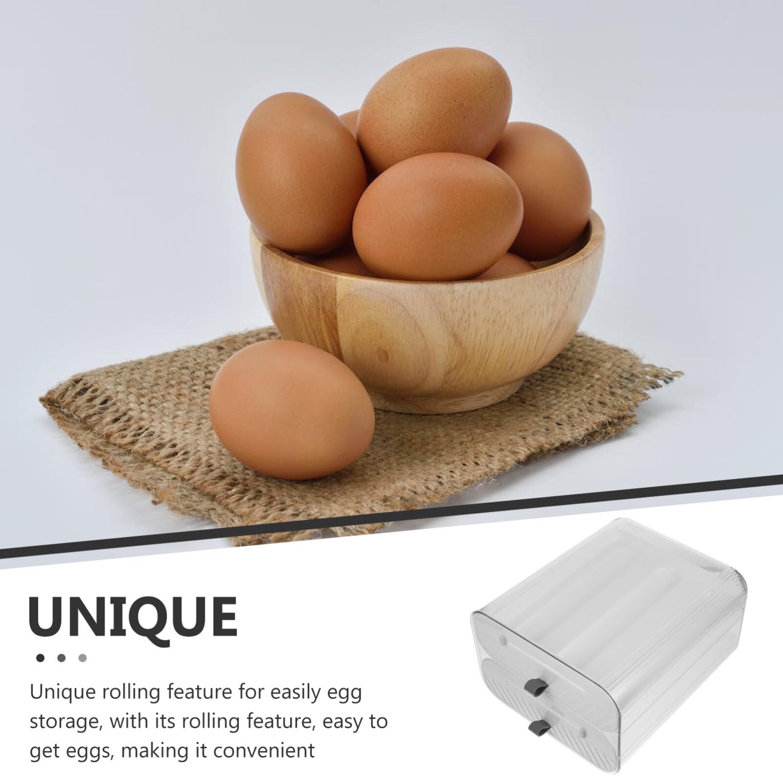 SOLUSTRE Soporte De Huevos De Refrigerador Doble Contenedor De Huevos Reutilizable Para Frigorífico Organizador Práctico Diseño Accesible