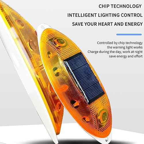 Miniatura 7 de Aolyty Luz estroboscópica solar de advertencia para exteriores, impermeable, brillante, luz solar intermitente de seguridad para sitios de