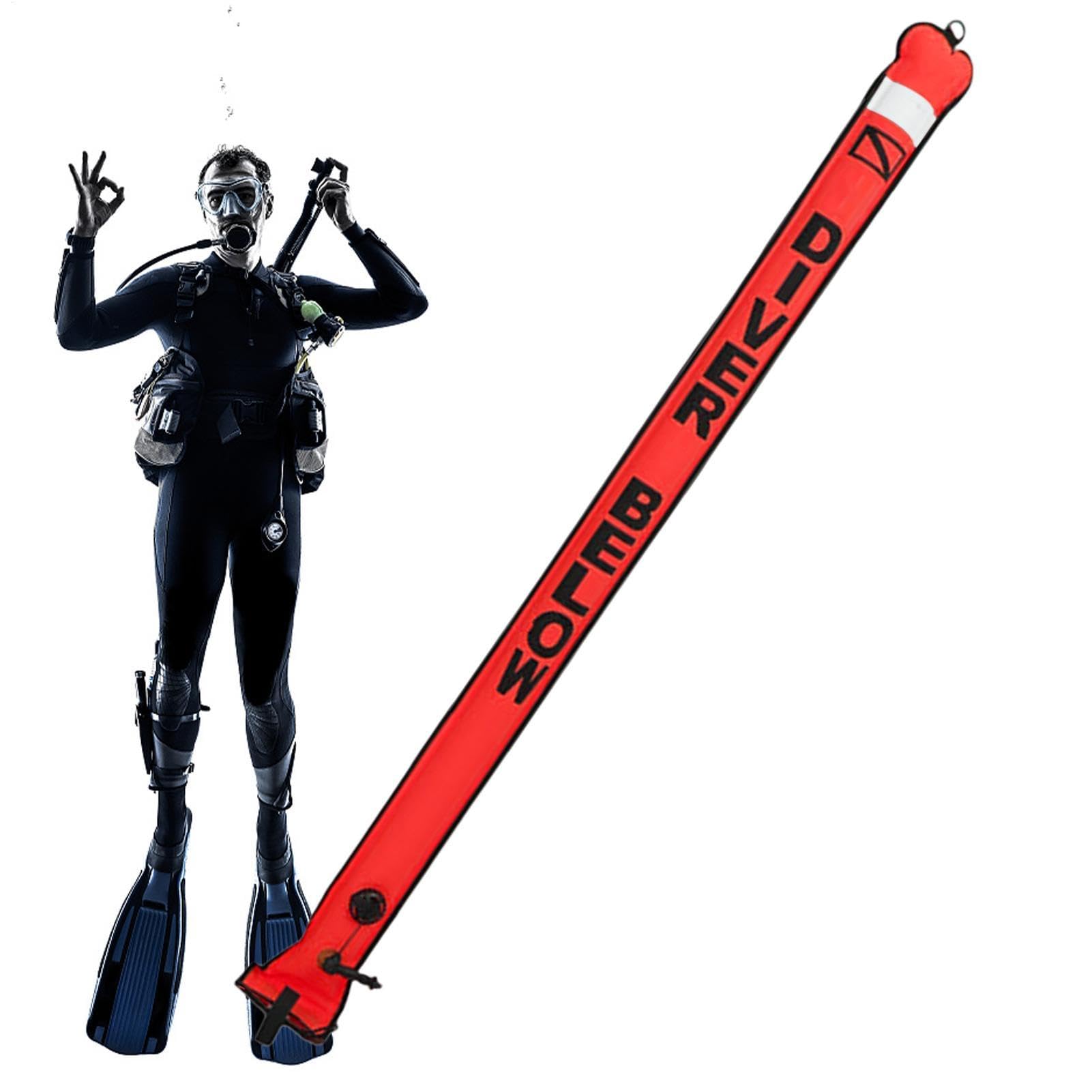 de bandera de buceo, de marcado de superficie, accesorio de buceo | equipo de seguridad | equipo, accesorios, parte reflectante, tejido de nailon 210D, autosellado, revestimiento de