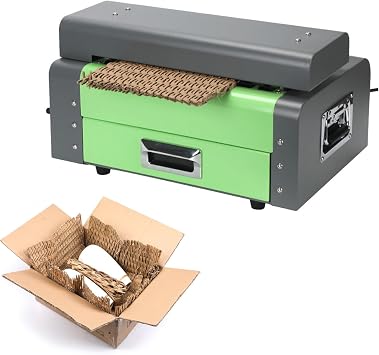 Heavy-Duty Honeycomb Paper Machine - 7mm Max Cutting, 50cm Max Width, 3m/min Speed, Cardboard Box Shredder for 3PLs, Movers, Shipping Centers,425mm