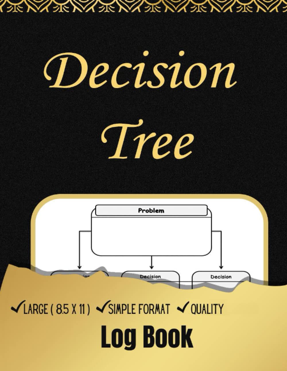 Decision Tree: This decision tree features boxes and arrows that lead from a problem to possible decisions to probable outcomes