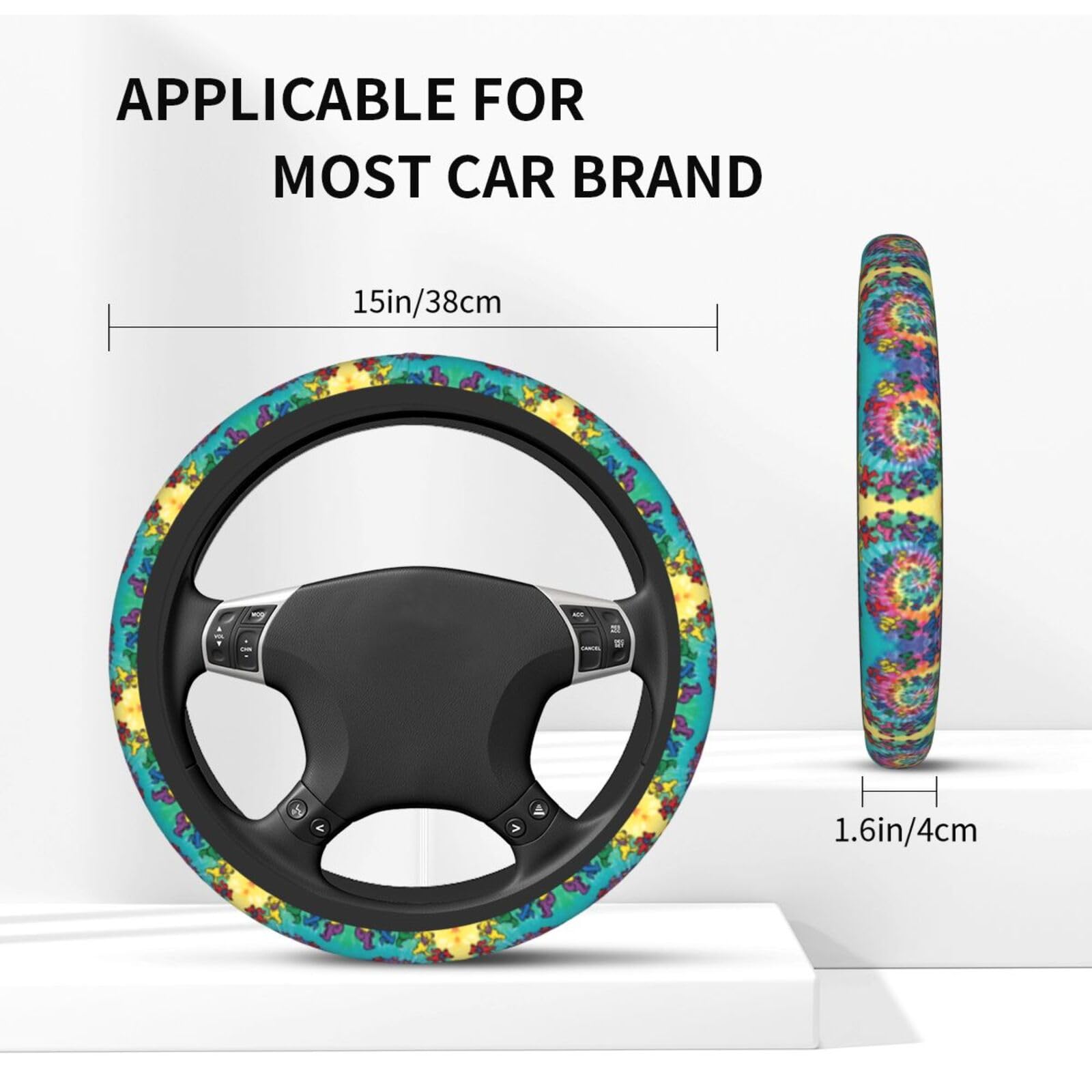 Cubierta Del Volante Del Coche Diseño De Dibujos Animados Lindo Cuero