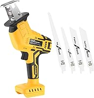 Samvinor Cordless Reciprocating Saw for DeWalt 20V Battery - 3500 SPM Variable Speed, Tool-Free Blade Change, 4 Blades for Wood Metal PVC
