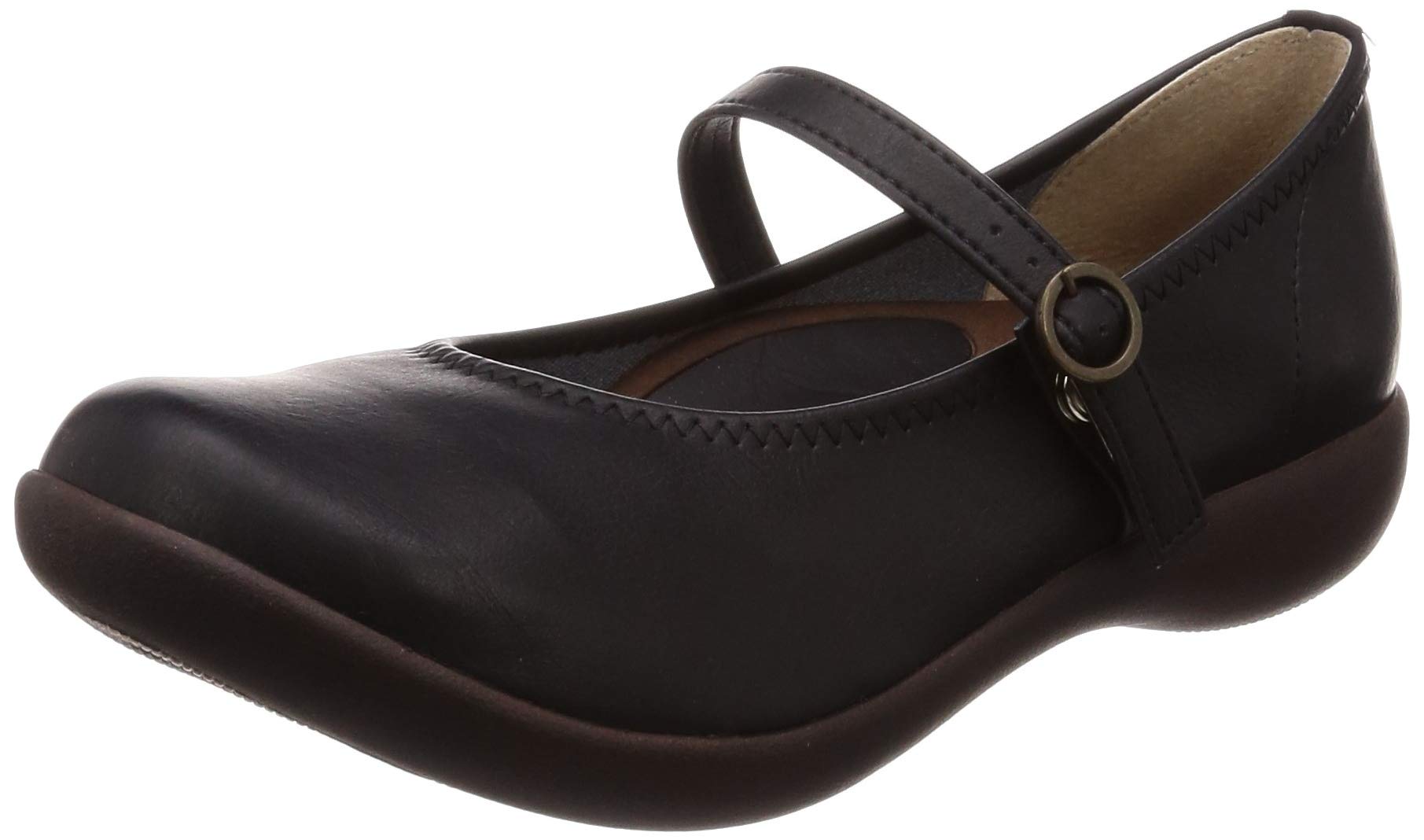 Regetta R-2361 Women's Plain Pumps, One Belt, Round Toe, Flat, Low Heel, Easy to Walk, Easy to Wear, Anti-fatigue, Comfort, Made in Japan