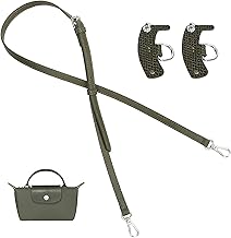 Kompatibel mit Longchamp Schultergurt Schulterriemen Leder Kompatibel mit Longchamp Schulterriemen Le Pliage Mini Strap Le Pliage Schulterriemen Kompatibel mit Longchamp Mini mit 1 Paar Lederschnalle