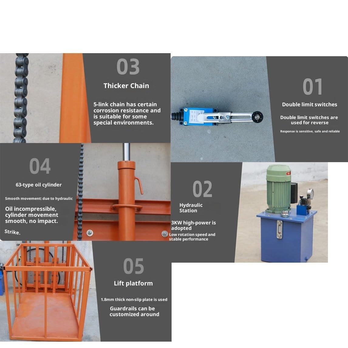Piattaforma di sollevamento idraulica resistente per magazzini e logistica, ideale per la movimentazione dei materiali, design versatile per un movimento efficiente del carico