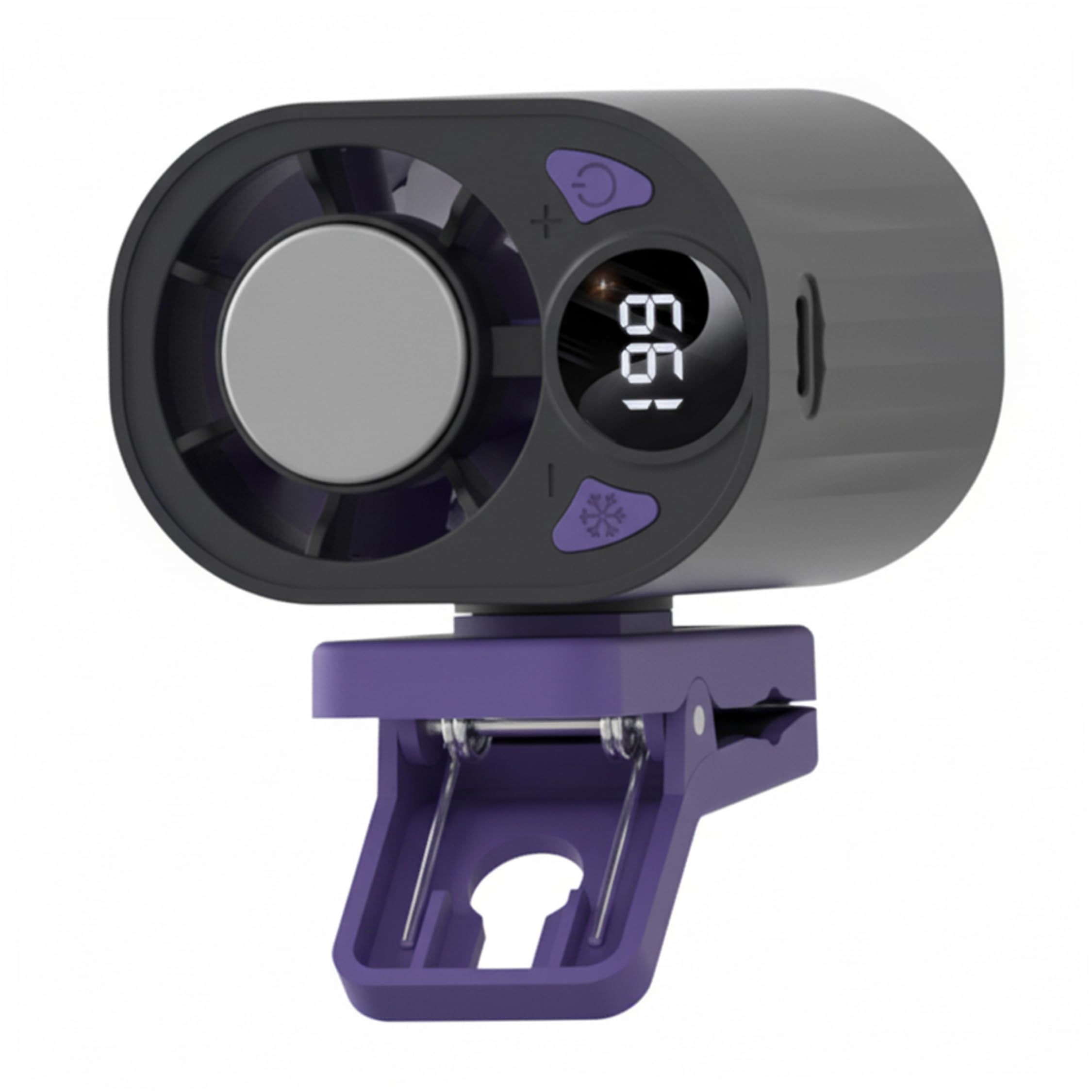 CNAFGBGG Portable Fan Clip On, Semiconductor Cooling Clip Fan with 199-Speed Stepless Adjustment Rotatable Personal Fans, Black.
