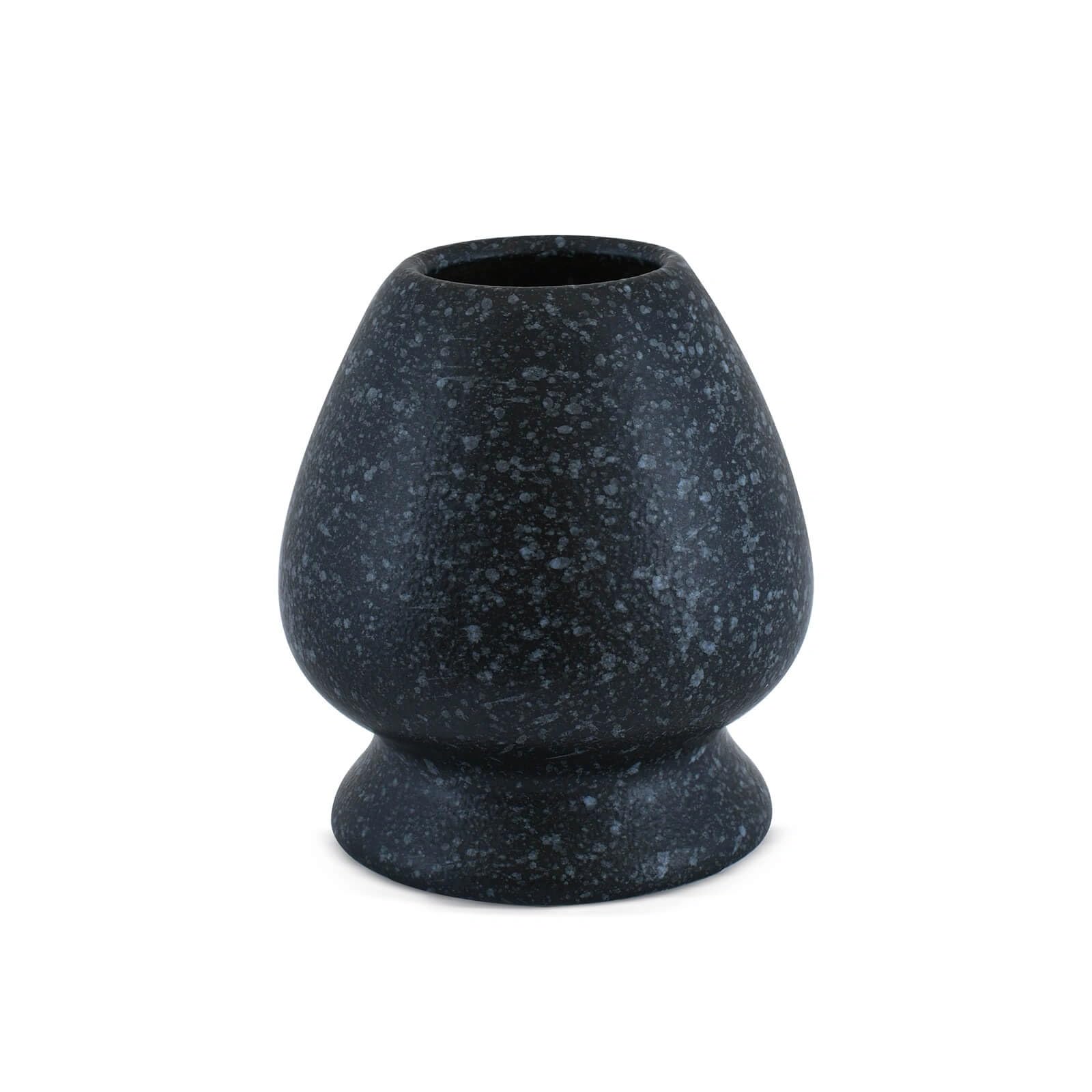 Mary Rose Ceremonial Matcha Tee Bio Set - Japanischer Grüner Tee aus Erster Ernte 30g - mit Dunkelgrau Schale Kurai 470ml mit Ausguss - Sieb, Halter, Chashaku, Chasen Besen - Für Teezeremonie