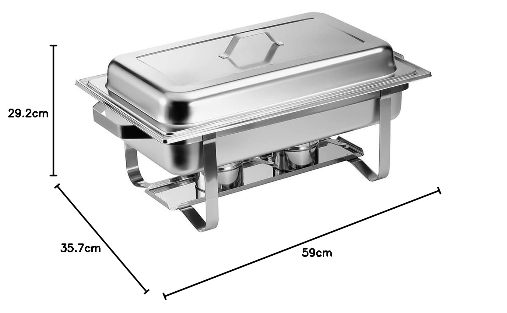 ZORRO Chafing Dish Starter Set Inkl. Behälter | 15-Teilig | 590x357x292mm