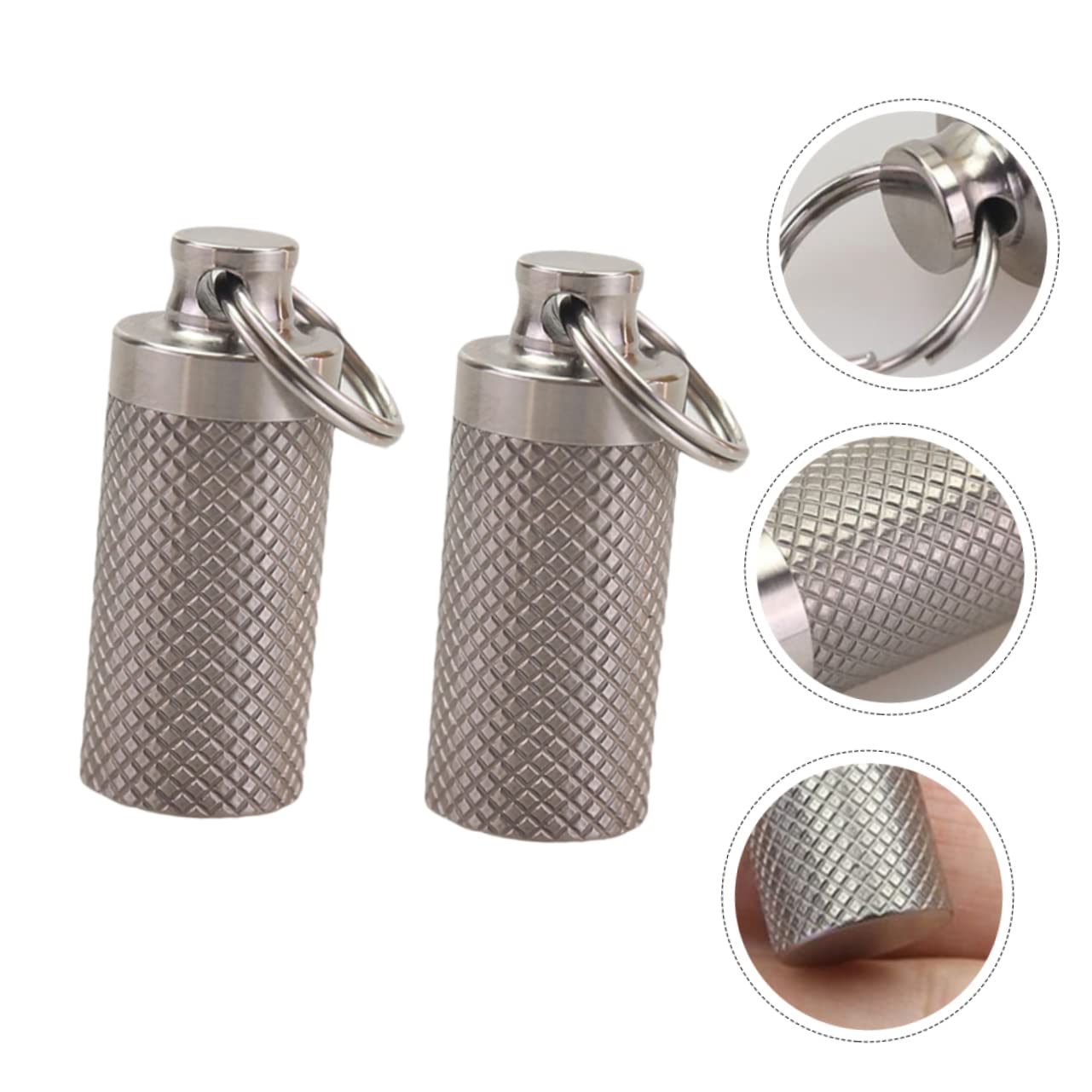 minkissy 6stücke Tragbare Wasserdichte Pillenflaschen Aus Metall Kompakte Tablettendose Für Unterwegs Für Reisen Outdoor-aktivitäten Und Tägliche Verwendung