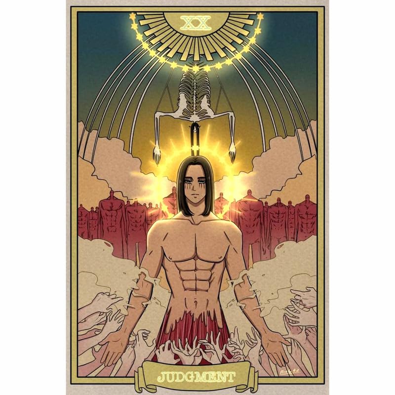Image of POSTER WALLAH Attack On Titan Anime Poster for Home Office and Student Room Wall | Aesthetic Poster | Wall Decor ATCKONTTN08 (18X12 inch)