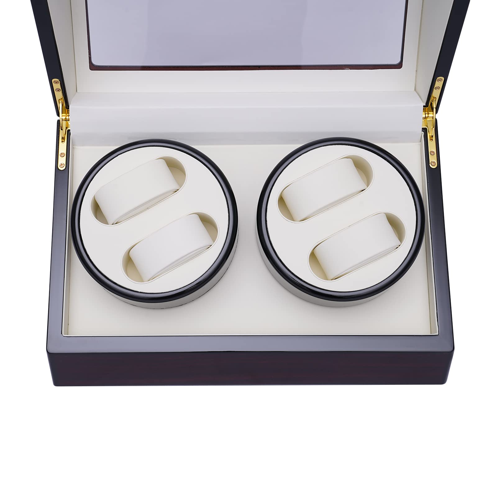 SHZICMY Automatische Uhrenbeweger Uhrenbox Uhrenkasten Watch Winder Box Uhrenschmuck Display Box Watchwinder für 4 Uhren
