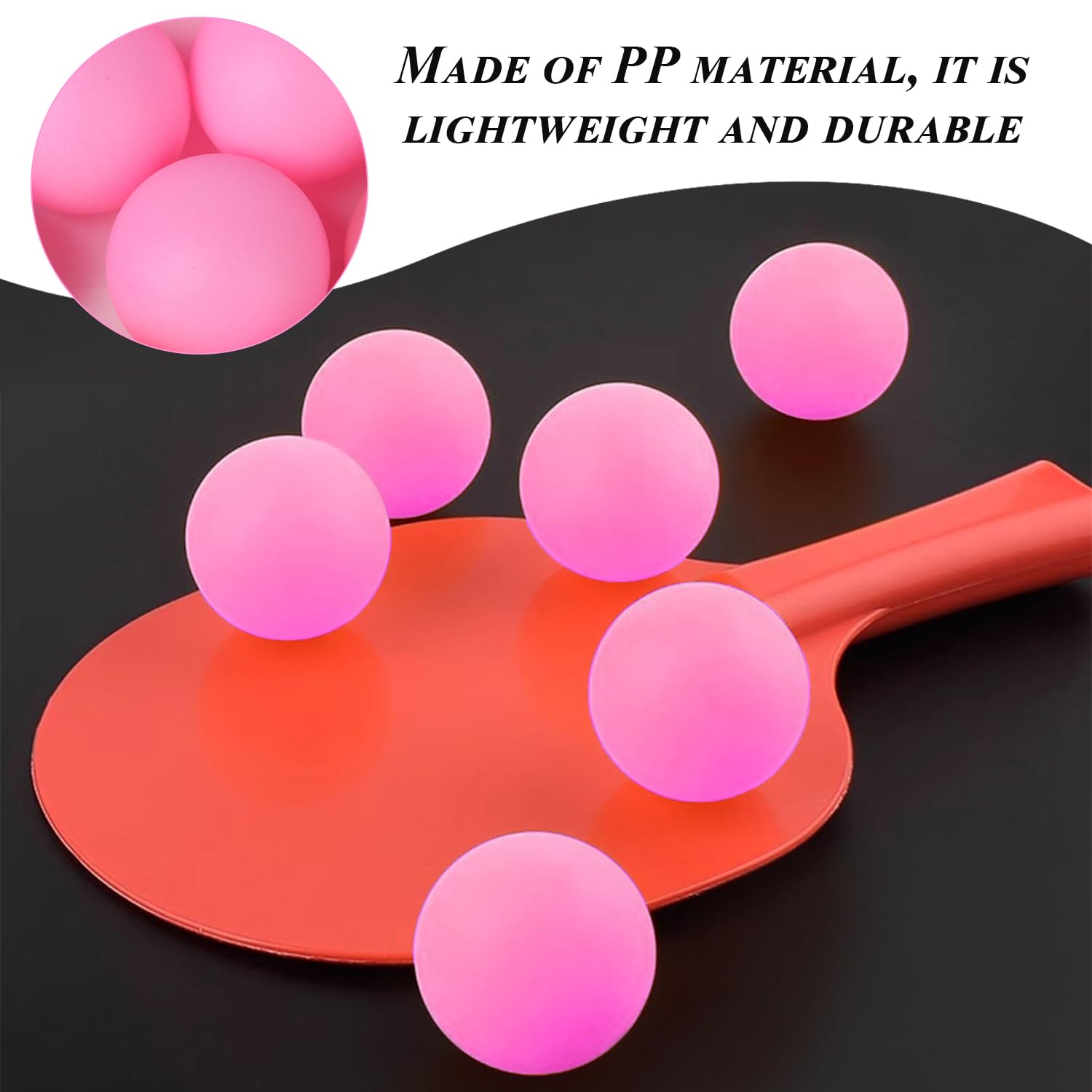 Confezione da 20 Palline da Ping Pong Rosa, Palline da Ping Pong in Plastica da 40 Mm, Palline da Ping Pong Semplici, Palline da Ping Pong Senza Logo, Palline da Allenamento per Principianti