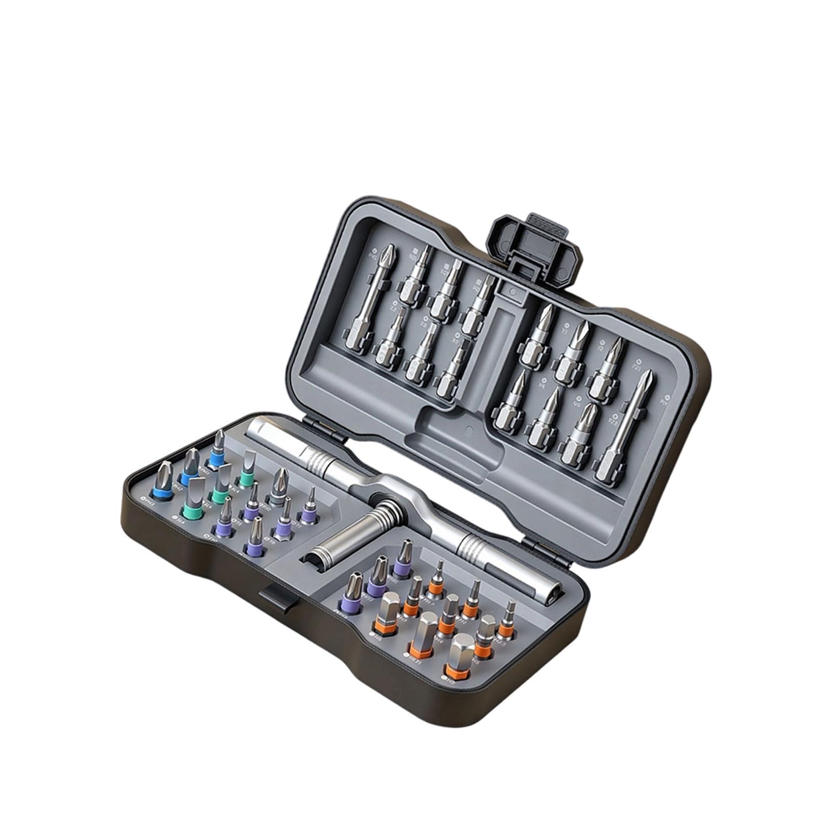 Apglsxy 38 In 1 Bit Screwdriver Set With Ratchet Control, Organized Hand Tool Case For Home Maintenance Service Tasks Ratchet Screwdriver Set