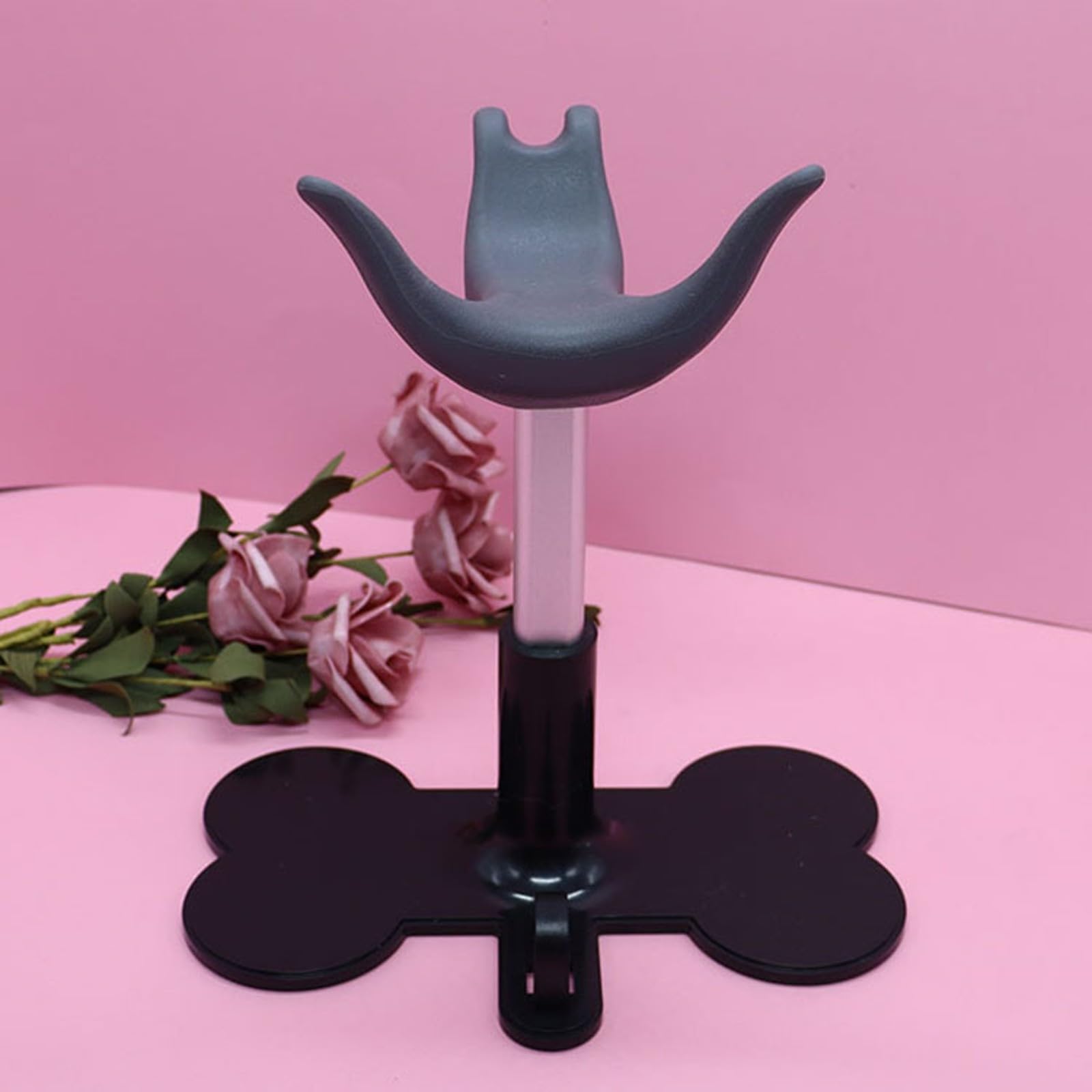 Hund Stehhilfe Stützständer Pflegegerät Verstellbarer Hundehalter Standhilfe Rutschfester Gummifuß Ergonomische Mulde für Hundefriseure Und Tierarztpraxen,