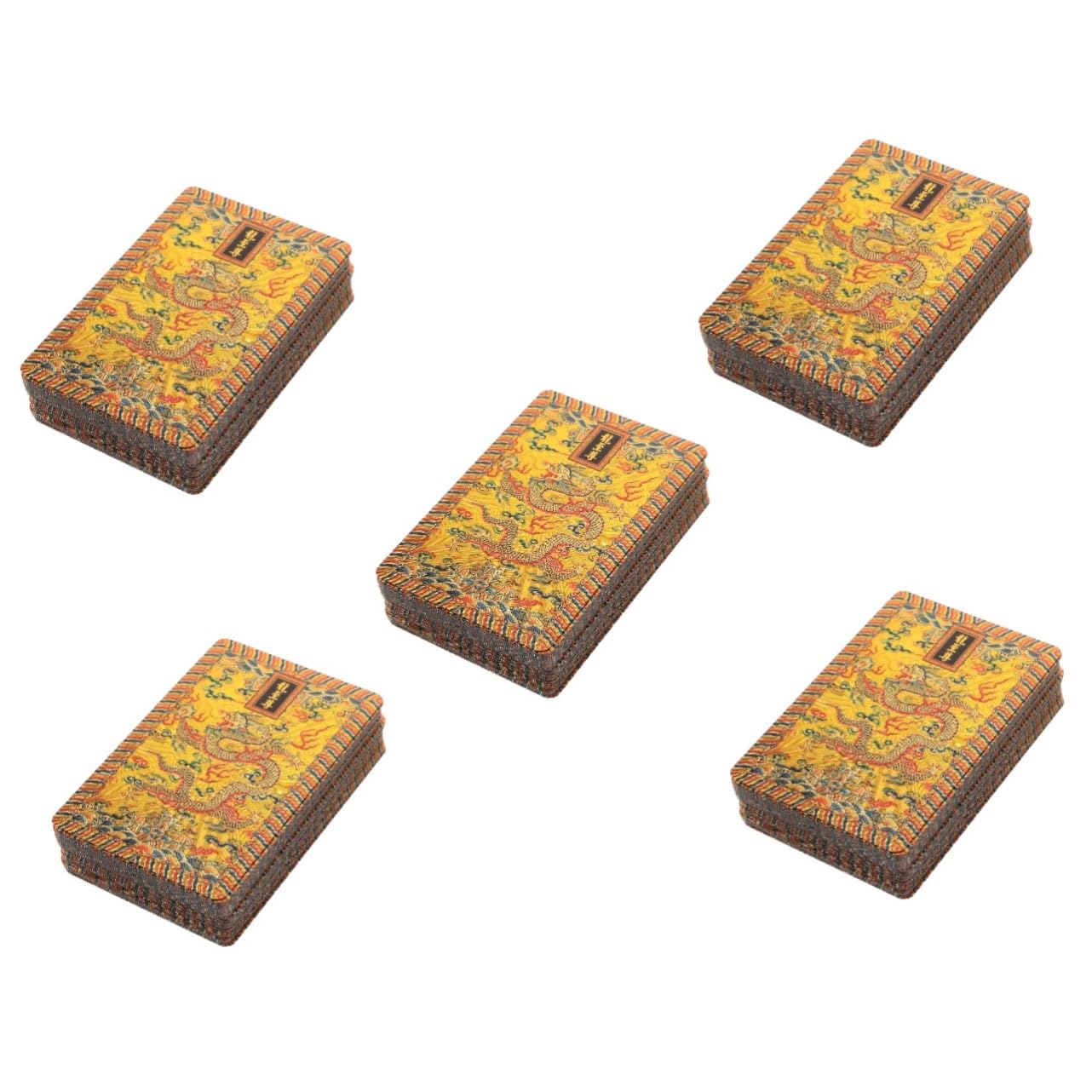 Abaodam 5 Confezioni Di Carte Da Gioco Lamina D'Oro Carte Da Poker Tally Da Gioco Carta Da Gioco Standard Di Partito Puntelli Di Giochi Di Oggetti Di Scena Del