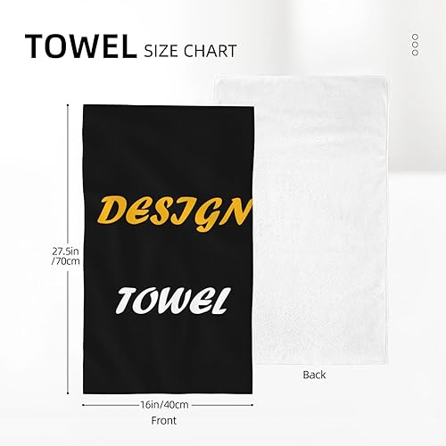 Miniatura 4 de deaokluy Toalla de mano personalizada, añade tu imagentextofoto, toalla suave y absorbente de 27.5 x 16 pulgadas para gimnasio hotel