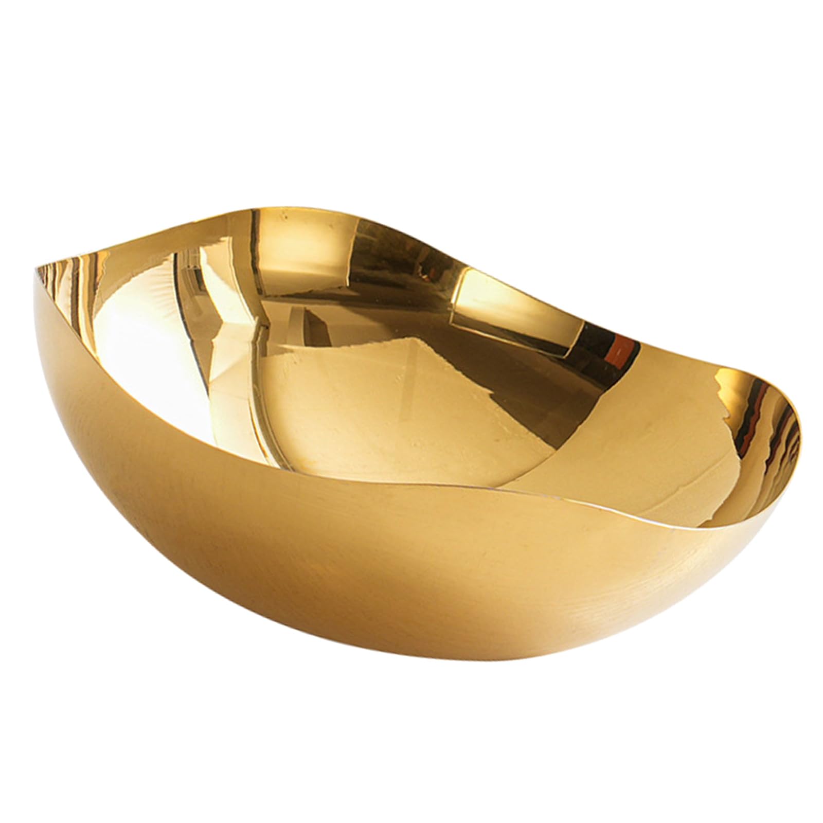 Kalttoy Gold Large Serving Bowl Stainless Steels Fruit Bowl Countertops Modern Fruit Basket Snacks Storage Decorative Centerpiece Dining