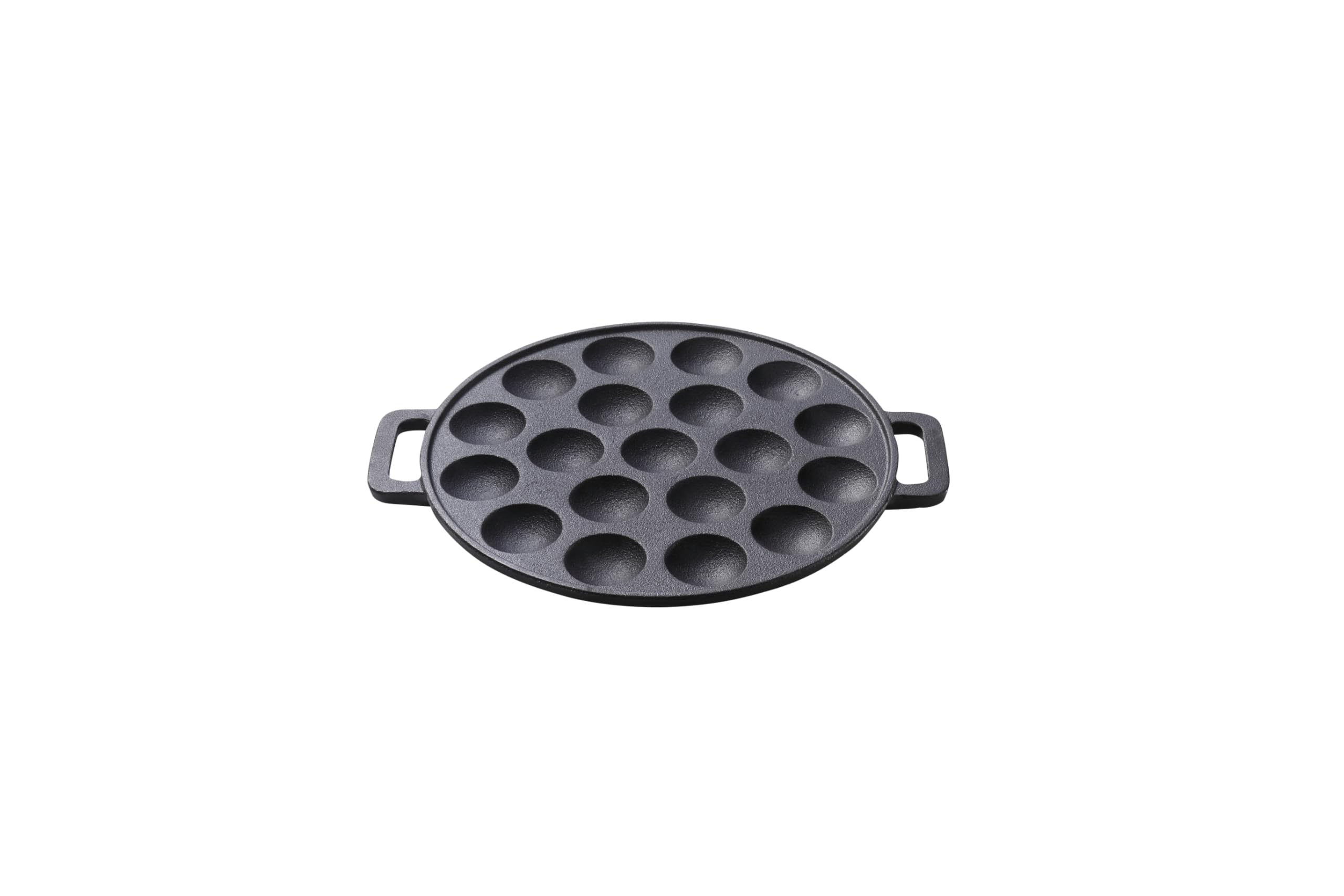 SKOTTSBERG Gusseisen Poffertjespfanne - Ø 24 cm – Vorgebrannt & PFAS-frei, Robust & Hitzebeständig - für Induktion, Gas, Ceran, Ofen & Grill - mit Antihaftbeschichtung