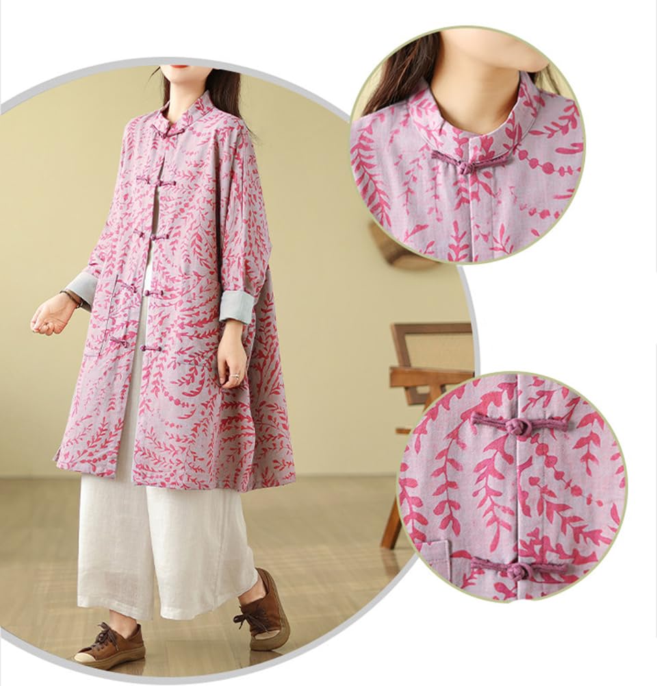 PRINCESS BRIDE Primavera Estate Donna Oversize Retro Allentato Manica Pipistrello Media Lunghezza Cappotto Top Cotone Lino Cardigan Coprire