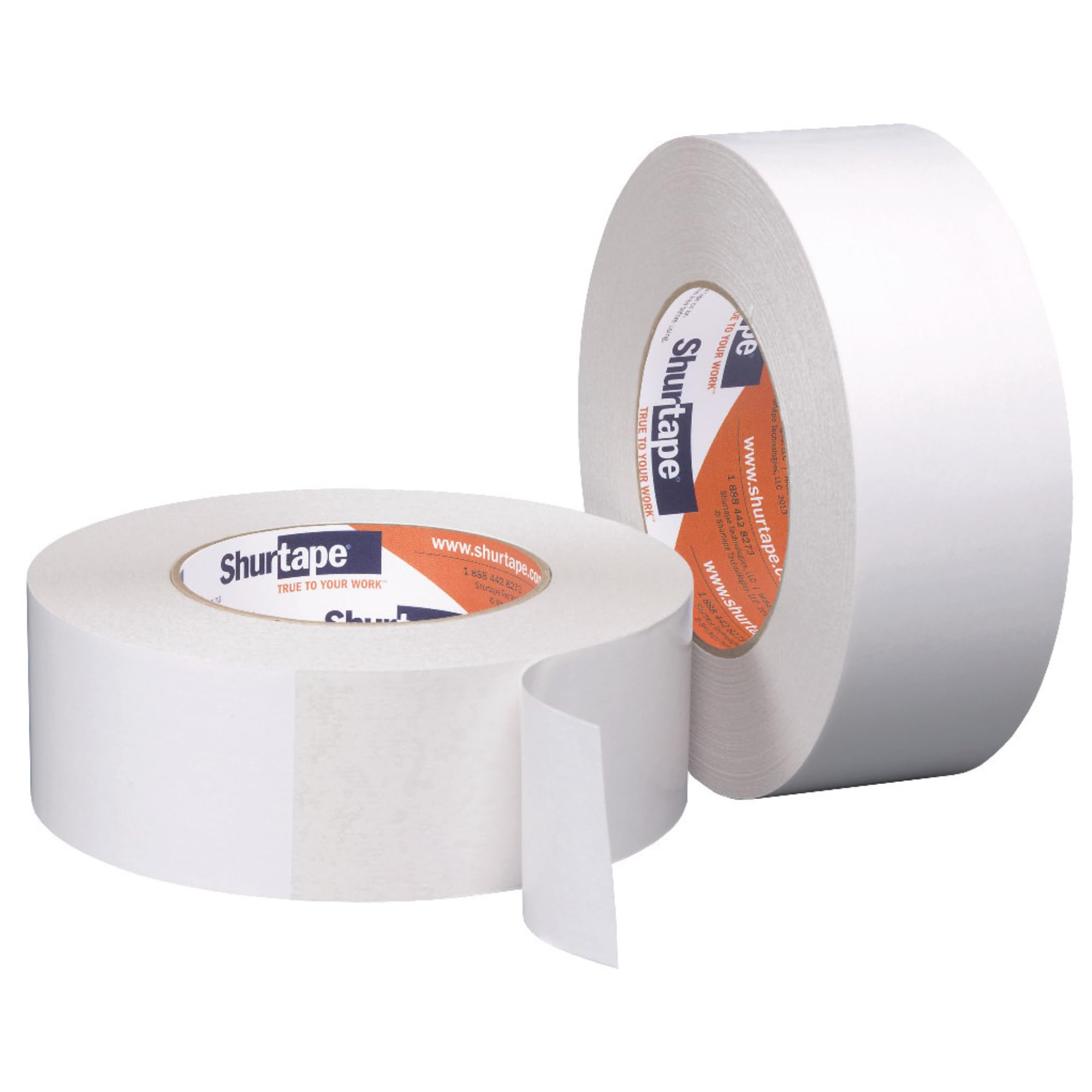 FindTape Shurtape Ruban de soie non tiss? double face, 2 in. (48mm actual) x 55 yds. (blanc)