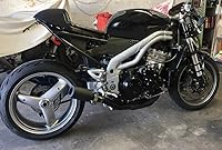 Vista 5 de Topteng Cojín de repuesto para asiento de motocicleta, asiento universal Cafe Racer, base de asiento retro, cojín vintage Scrambler para Honda CB125