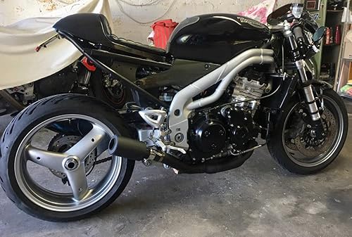 Miniatura 5 de Topteng Cojín de repuesto para asiento de motocicleta, asiento universal Cafe Racer, base de asiento retro, cojín vintage Scrambler para Honda CB125