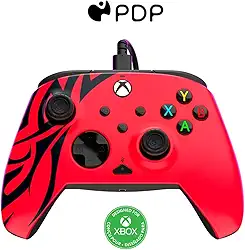 PDP Gaming REMATCH Enhanced Wired Gaming Controller: Licensed Gamepad for Xbox Series X|S, Xbox One, Windows PC, Mappable Back Buttons, Customizable Triggers, Audio Control, Companion App: Spirit Red