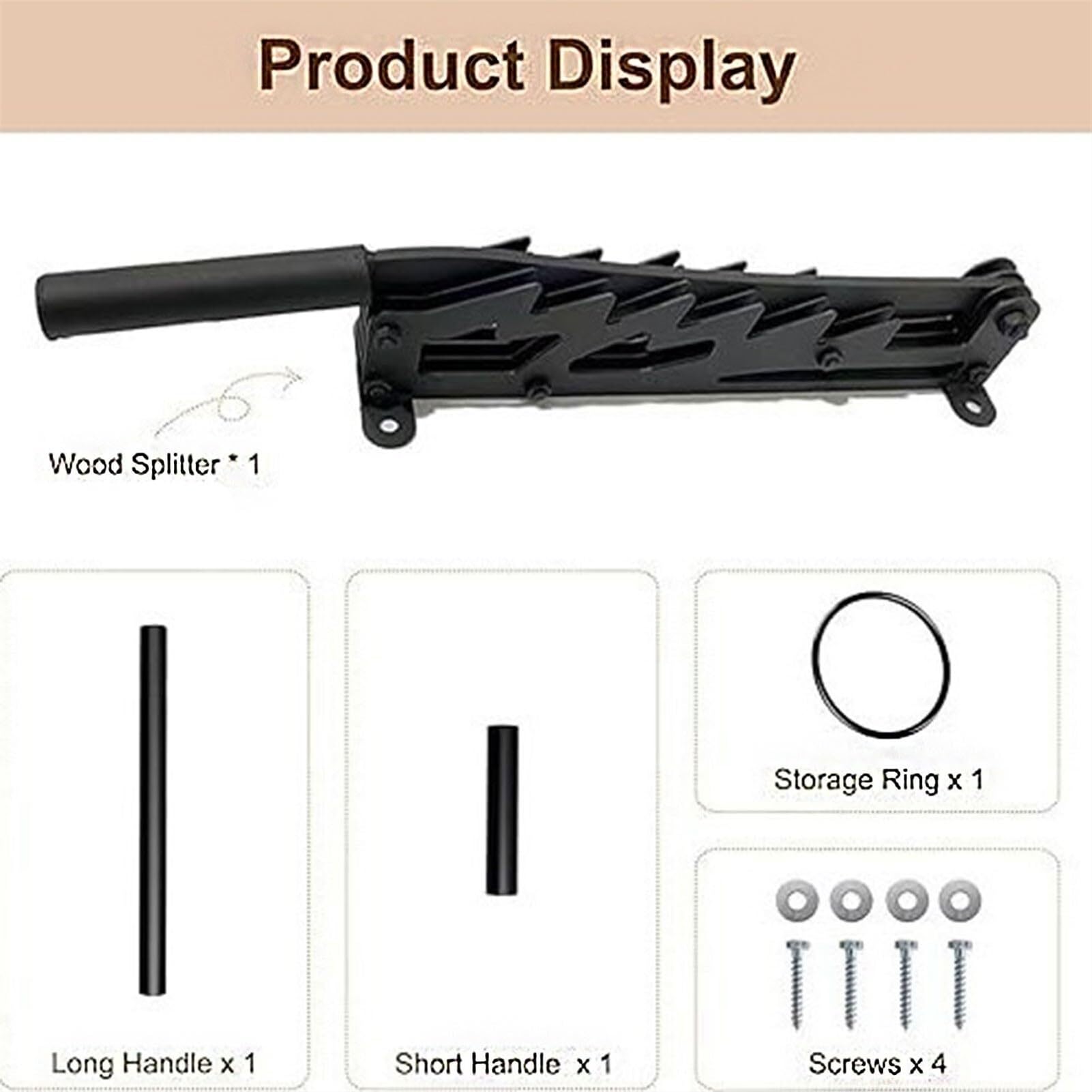 Partidor de leña de Alta Resistencia, Partidor de Madera montado en la Pared, Partidor de Madera Manual, Leña para Chimenea, Camping Familiar